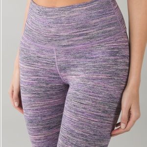 Lululemon High Times Space Dye Camo Tender Violet Black Grape size 6